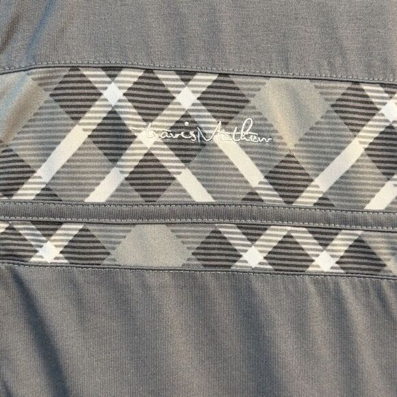 Travis Mathew Mens Polyester Blend Short Sleeve Golf Polo Shirt SZ L Gray Hatch - Picture 4 of 8